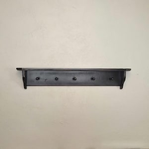36" black wall shelf