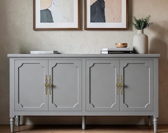 Vintage Sideboard Buffet Cabinet Credenza Coffee Bar Storage