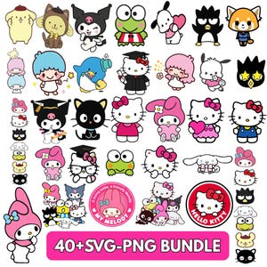 Kawaii Cat Clipart | Animal Friends PNG SVG Bundle (Digital Download image 1