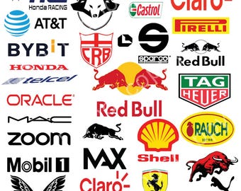 Red Bull Racing Suit Logo Decals | F1 SVG PNG Files (Digital Download)