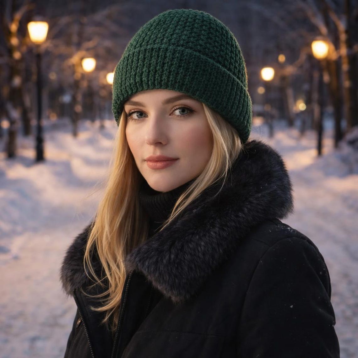 Ribbed Knit Hat Pattern PDF – Folded Beanie Women - Etsy