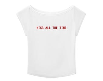 Camiseta infantil de gola larga "Kiss All The Time Harry"
