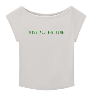 Kiss All The Time Essential Wide Neck Baby T-shirt