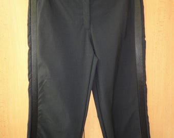 Marithe Francois Girbaud pantaloni neri con striscia di raso sui lati