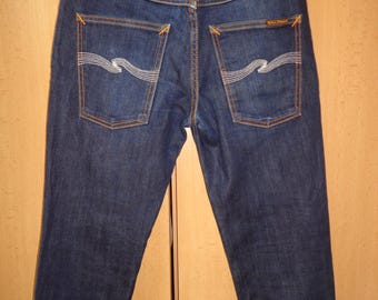 Men's Nudie Jeans Thin Finn Organic Dry Ecru Embo Organic Cotton W31 L34