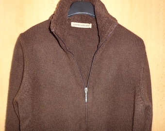 Active Cashmere 100% puur kasjmier bruin kort vest met rits maat S I40 Made in Italy