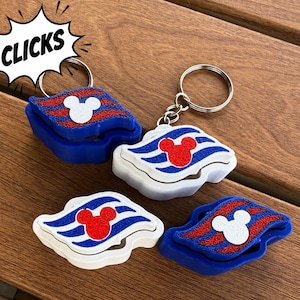 DCL Cruise Logo Fidget Clicker | Fish Extender Gift | Disney Vacation Keepsake Keychain & Travel Toy