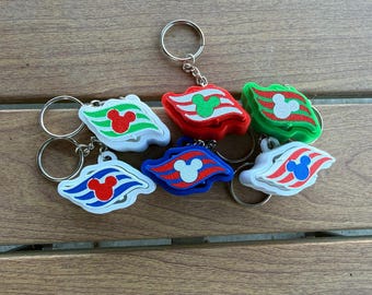 DCL Fidget Clicker Keychain Fish Extender Gift, Disney Cruise Line Inspired Party Favor, Pixie Dust