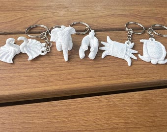 Towel Animal Keychain | 3D Printed Disney Cruise Gift | DCL Fish Extender | Pixie Dust Souvenir | Cruise Accessory