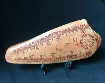 CALENDRIER RUNIQUE LUNE Réplique ancienne norvégienne de l'an 1000 après JC