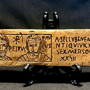 CATACOMB INSCRIPTION Cemetery of Hippolytus Vatican Museum replica