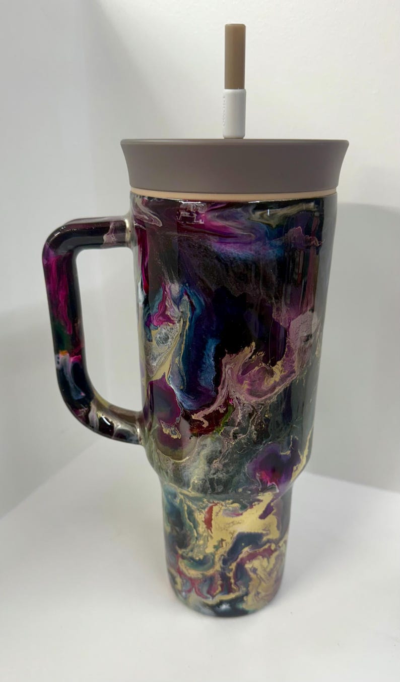 Custom Owala Epoxy Resin Alcohol Ink Tumbler With Straw - Etsy Canada