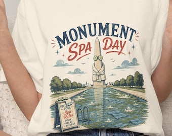 Trump Reflecting Pool Spa Day Shirt, Comfort Colors Political Satire Tee, Funny Washington Monument Current Events T-Shirt