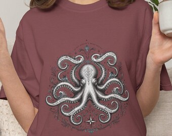 Subtle Anti Trump Vintage Octopus Tee, Kraken Art Resistance Comfort Colors Protest Gear