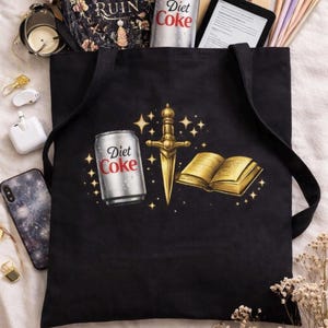 Morally Gray Man Tote Bag, Fantasy Reader BookTok Canvas Bag image 3