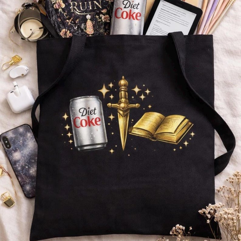 Morally Gray Man Tote Bag, Fantasy Reader BookTok Canvas Bag image 3