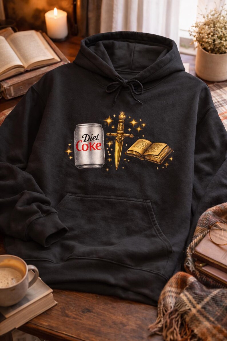 Morally Gray Man Hoodie, Diet Coke Reader BookTok Sweatshirt image 6