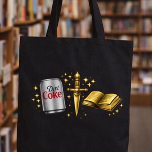 Morally Gray Man Tote Bag, Fantasy Reader BookTok Canvas Bag image 9