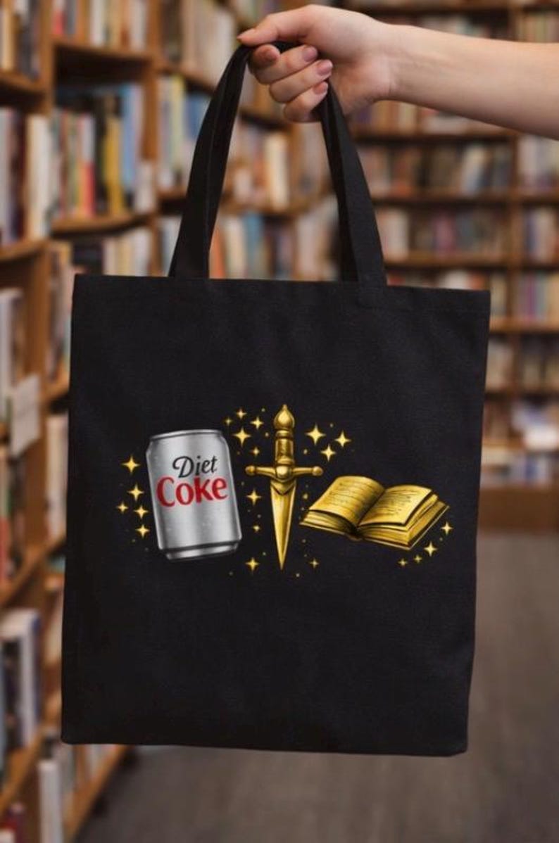 Morally Gray Man Tote Bag, Fantasy Reader BookTok Canvas Bag image 9