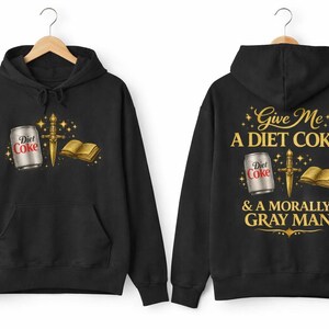 Morally Gray Man Hoodie, Diet Coke Reader BookTok Sweatshirt image 5