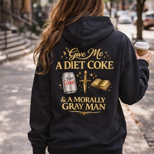Morally Gray Man Hoodie, Diet Coke Reader BookTok Sweatshirt image 3