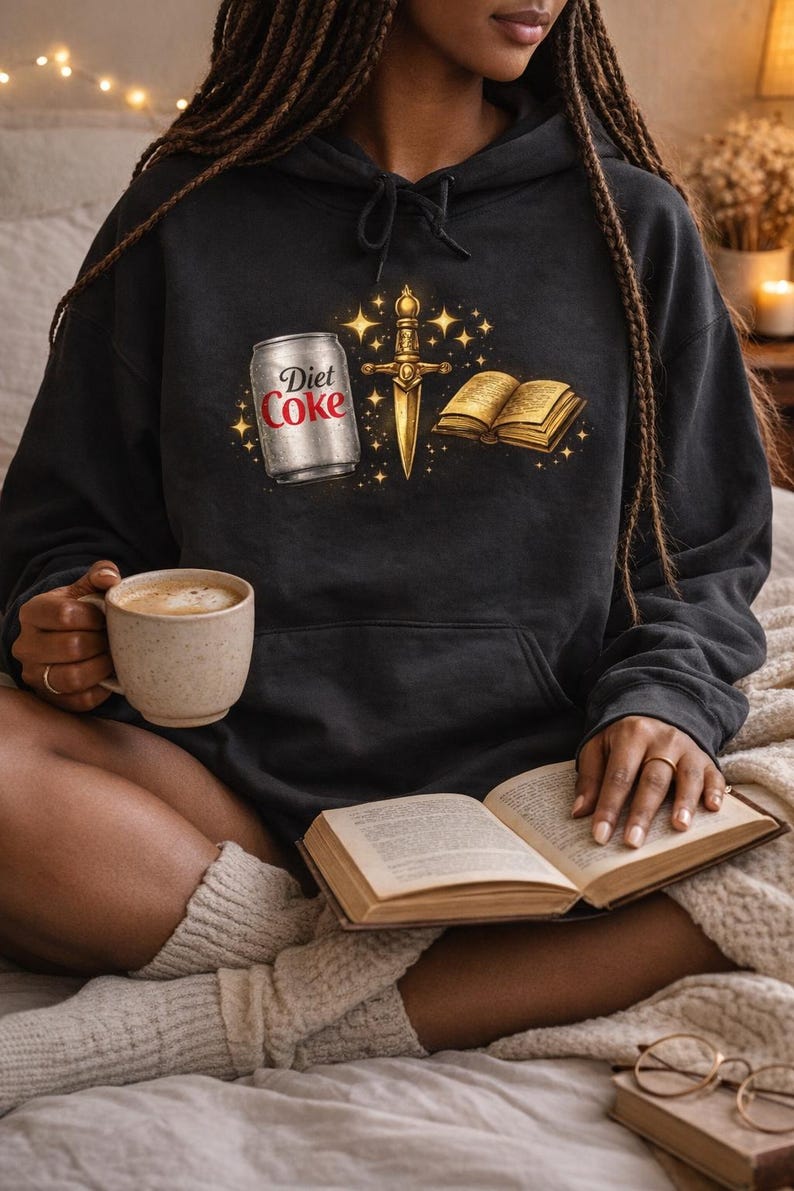Morally Gray Man Hoodie, Diet Coke Reader BookTok Sweatshirt image 2