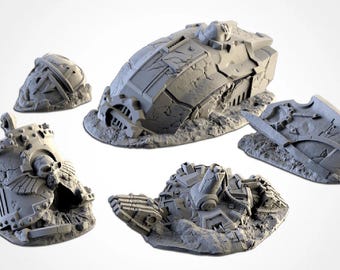 Destroyed Knight Titan Wreckage 28mm Terrain