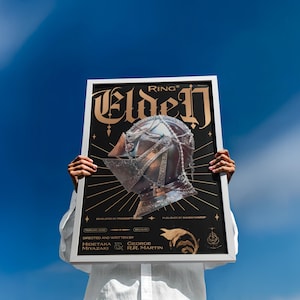 Poster Fanart Elden Ring | Arte murale dark fantasy | Stampa di gioco appannata | Poster di FromSoftware RPG | Regalo per la decorazione della stanza dei giocatori