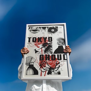 Poster Print Fanart Tokyo Ghoul – Sui Ishida, Affiche Manga Seinen Wall Art Anime Sombre, Manga Room Decoration Kaneki Ken