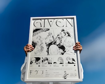 Fanart Print Poster – Japanese Manga & Anime Poster, Ritsuka and Mafuyu Poster, Manga Music Wall Art, BL Anime Illustration