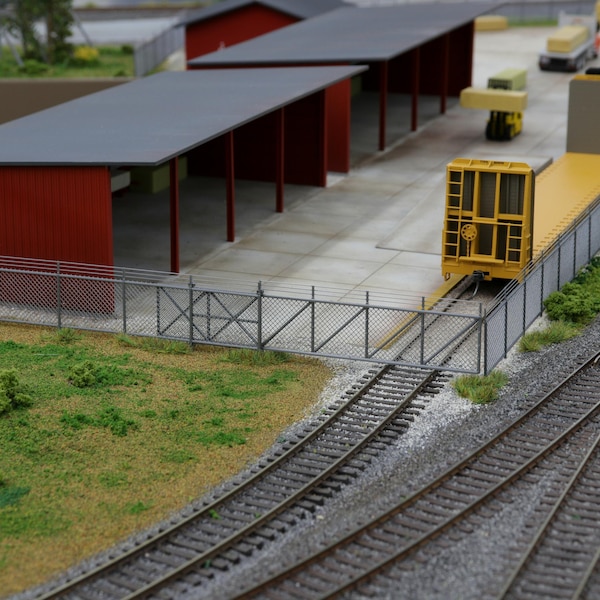 HO Scale (1:87) Chain Link Fence for Model Railroad or Diorama