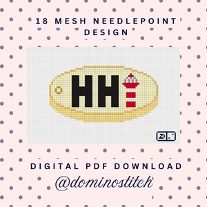 Hilton Head Island Needlepoint Floater Keychain Design (PDF Download)