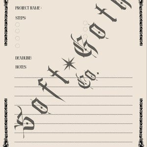 Soft Goth Planner | Low Energy ADHD Friendly Journal (Digital Download A4/US Letter) image 3