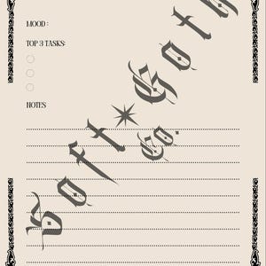 Soft Goth Planner | Low Energy ADHD Friendly Journal (Digital Download A4/US Letter) image 4