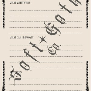 Soft Goth Planner | Low Energy ADHD Friendly Journal (Digital Download A4/US Letter) image 7