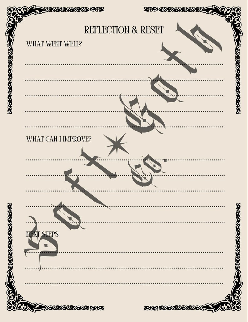 Soft Goth Planner | Low Energy ADHD Friendly Journal (Digital Download A4/US Letter) image 7