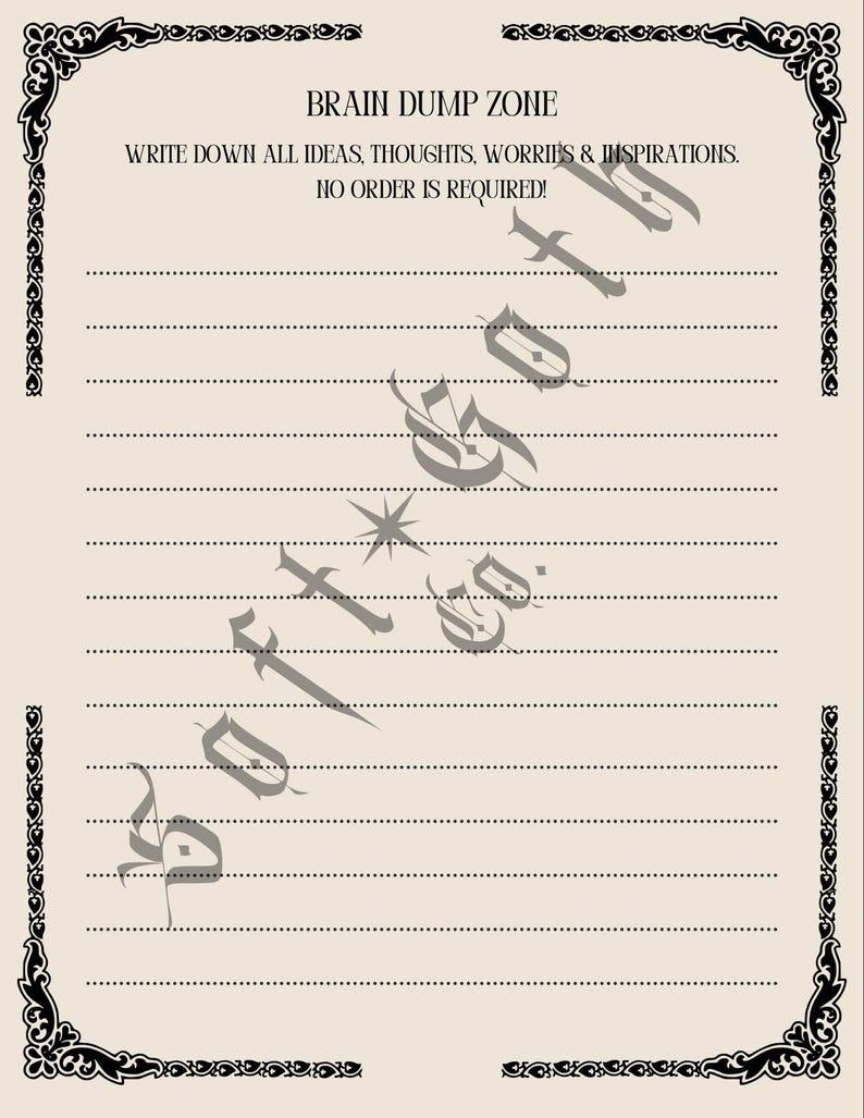 Soft Goth Planner | Low Energy ADHD Friendly Journal (Digital Download A4/US Letter) image 5