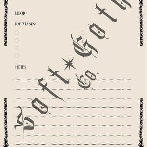 Soft Goth Planner | Low Energy ADHD Friendly Journal (Digital Download A4/US Letter) image 6