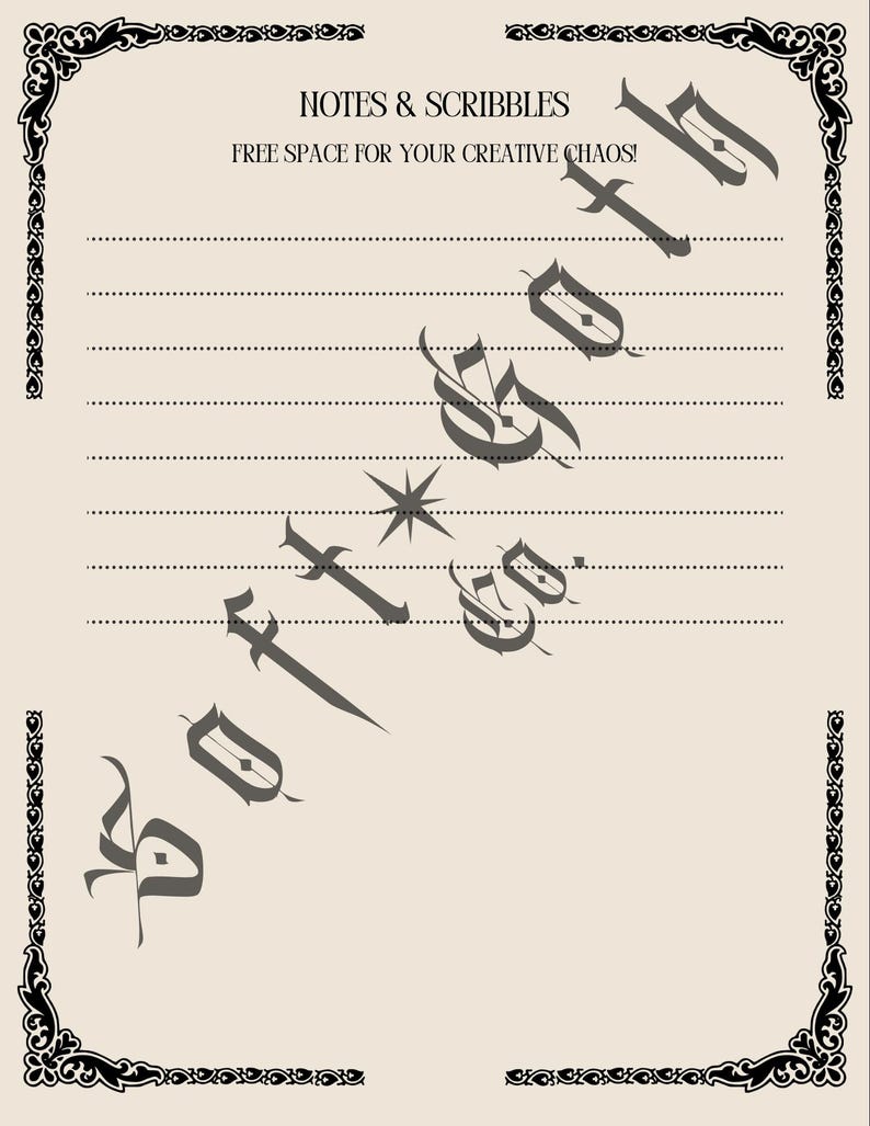 Soft Goth Planner | Low Energy ADHD Friendly Journal (Digital Download A4/US Letter) image 8