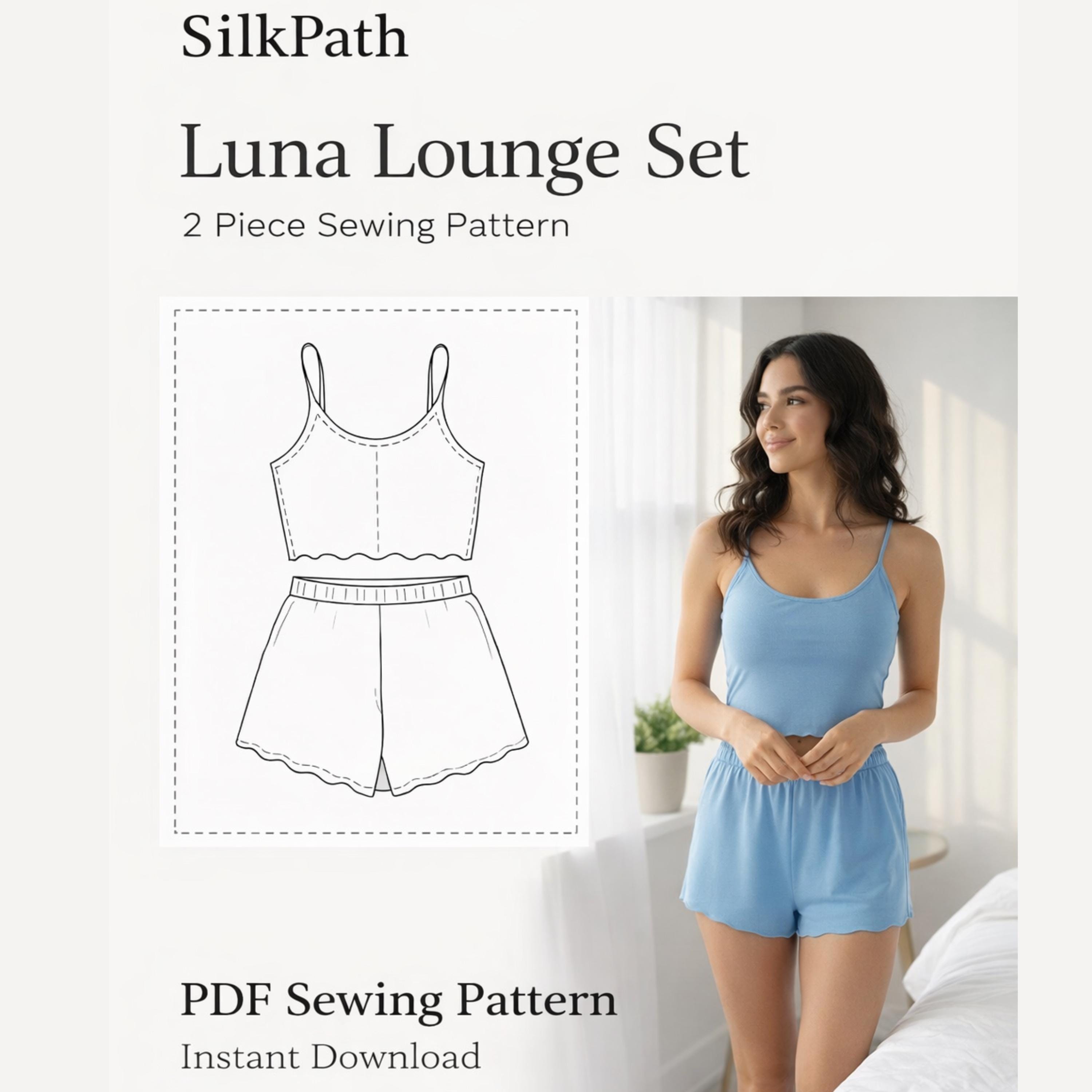Sewing Pattern: Cami Shorts Lounge Set PDF Nightwear (XS-2XL) - Etsy