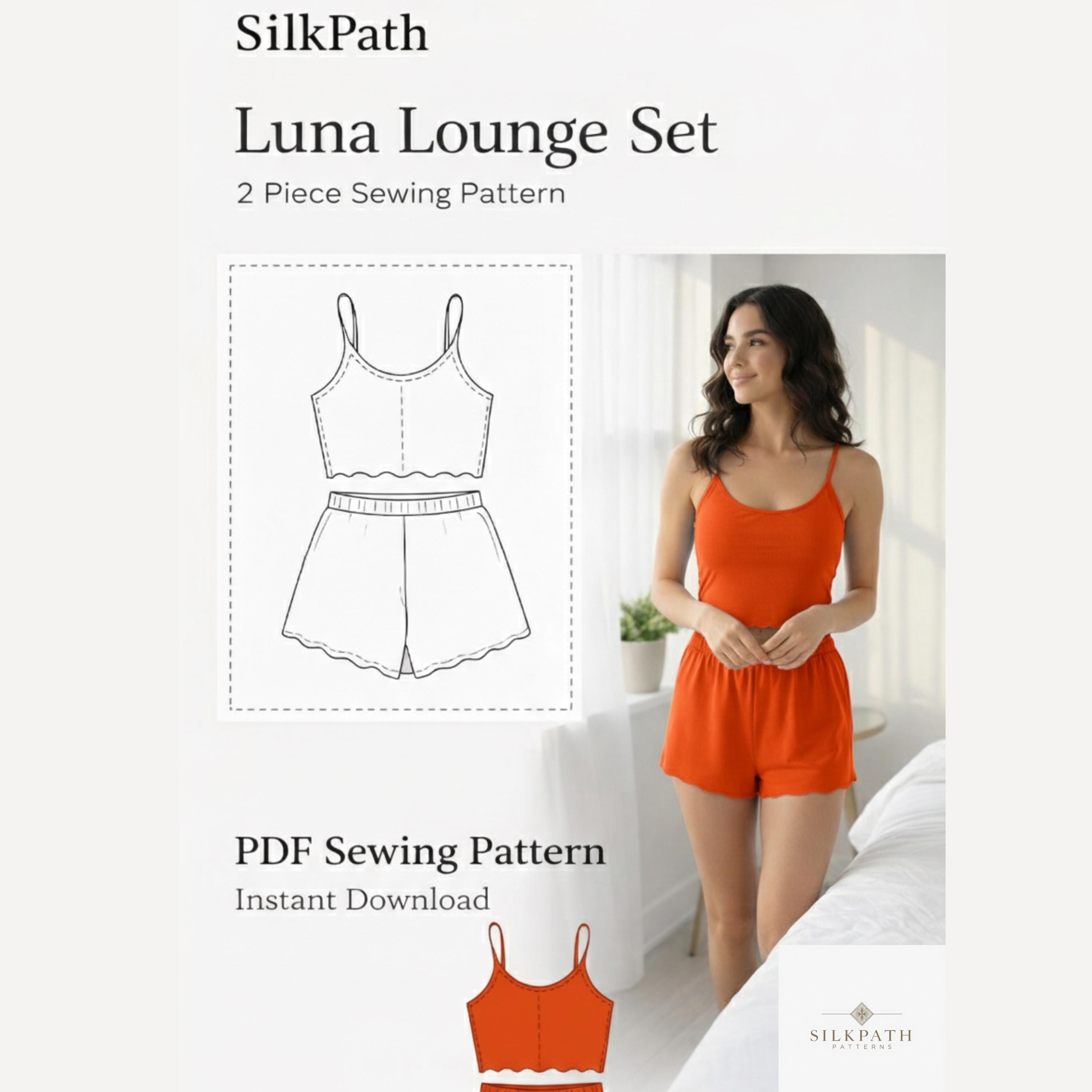 Sewing Pattern: Cami Shorts Lounge Set PDF Nightwear (XS-2XL) - Etsy