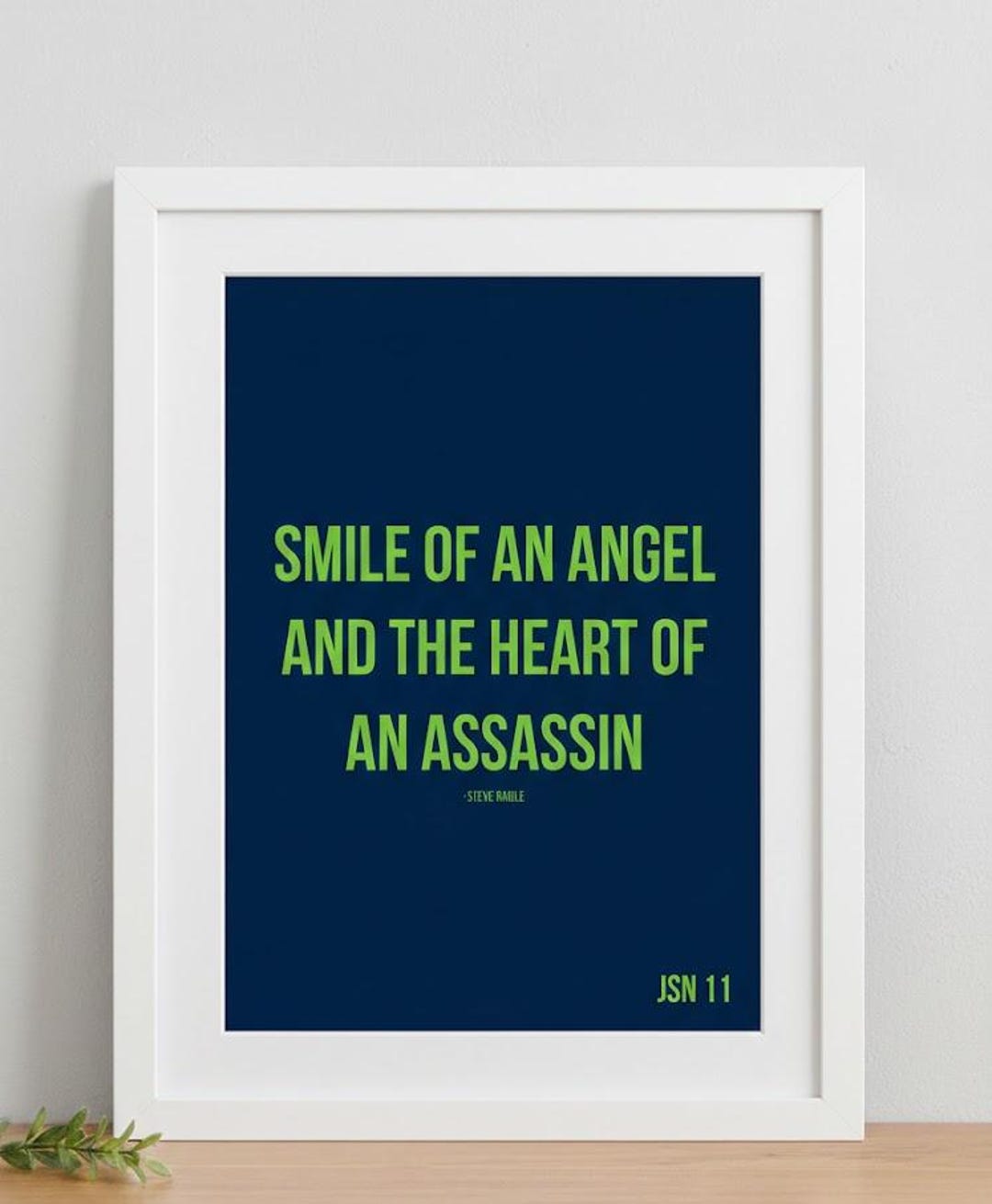 Smiling Seattle Seahawk Seattle Seahawks 'smile of an Angel' Super Bowl LX 60 Quote Poster ...