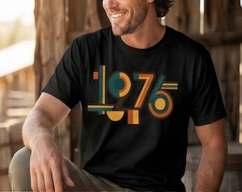 T-shirt 50e verjaardag Modern Bauhaus 1976 geometrisch abstract
