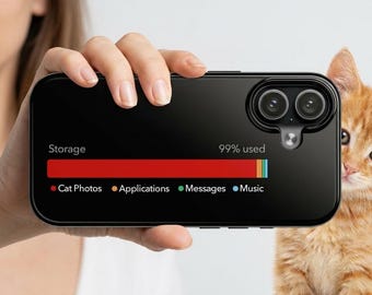 Memory Full of Cat Photos | Funny Tough Phone Case Cat Mom Cat Dad Cat Lover iPhone Samsung