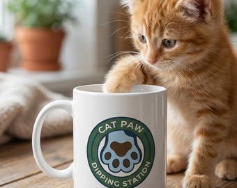 Funny Cat Paw Mug | Unique Coffee Tea Mug Gift for Cat Mom, Cat Dad, Cat Lover