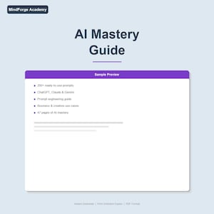 AI Prompt Guide: 200+ Prompts for ChatGPT, Claude, Gemini (PDF)