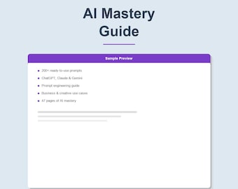 AI Prompt Guide: 200+ ChatGPT, Claude, Gemini Prompts (PDF Download)