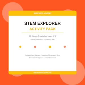STEM Aktivität druckbares Bundle, wissenschaftliche Experimente, Mathe-Puzzles (Ages 5-10) (PDF-Download)