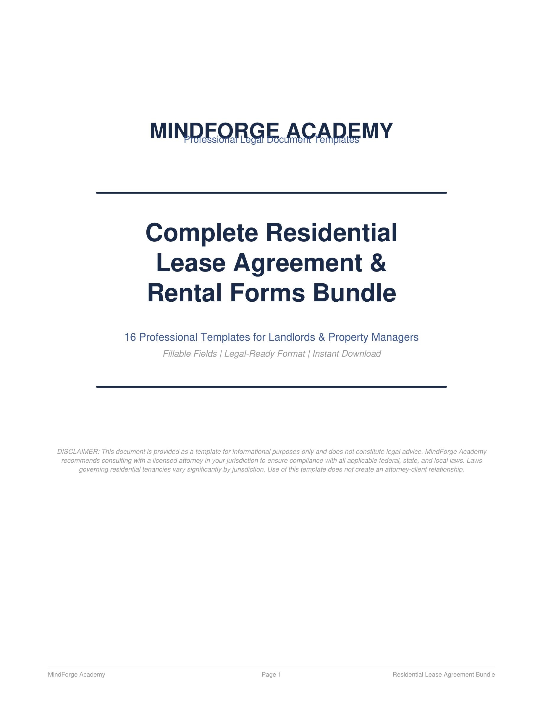 Tyson Prop Rent Form.pdf Residential Lease Agreement Bundle | 16 Landlord Rental Forms (PDF ...