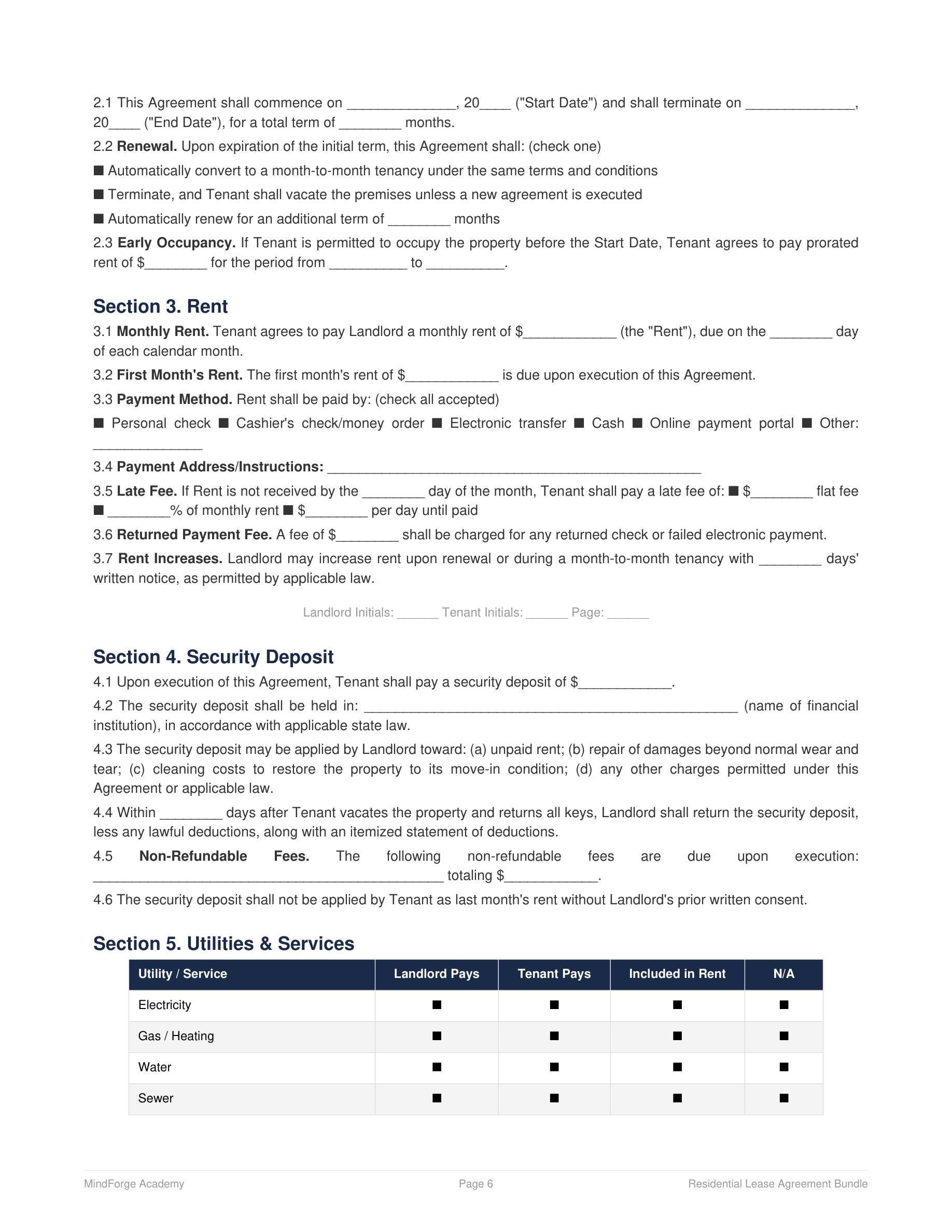 Tyson Prop Rent Form.pdf Residential Lease Agreement Bundle | 16 Landlord Rental Forms (PDF ...